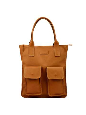 Torebka Skórzana Angelo 01-001 Shopperbag Czarna Duża Mieści A4 Naturalna Skóra Camel