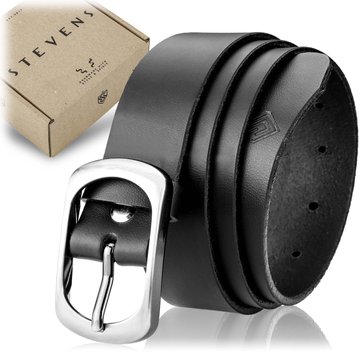 Skórzany Pasek STEVENS Skóra Naturalna 3cm Do Jeansów Dżinsów