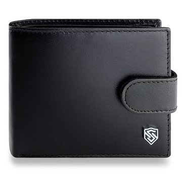Portfel Męski Skórzany STEVENS Ochrona RFID Czarny
