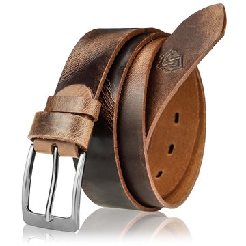 Skórzany Pasek Męski STEVENS Skóra Licowa Super Jakość Camel