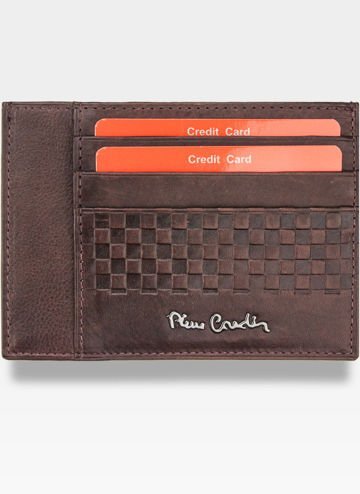 Portfel Skórzany Cardholder Męski Pierre Cardin Slim Bordo Etui  TILAK39 P020