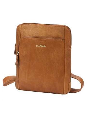 Saszetka Męska Pierre Cardin Tilak Camel Skóra Naturalna Crossbody Z Złotymi Okuciami