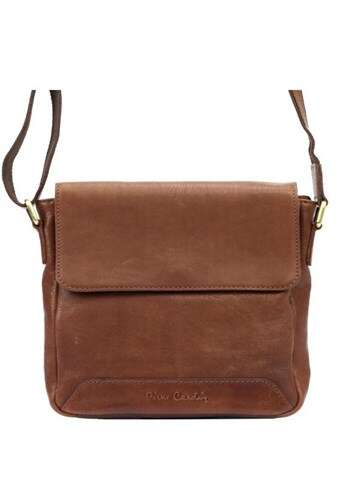 Saszetka Męska Pierre Cardin YS12 40120 Skóra Naturalna Camel z Brązowymi Akcentami Crossbody