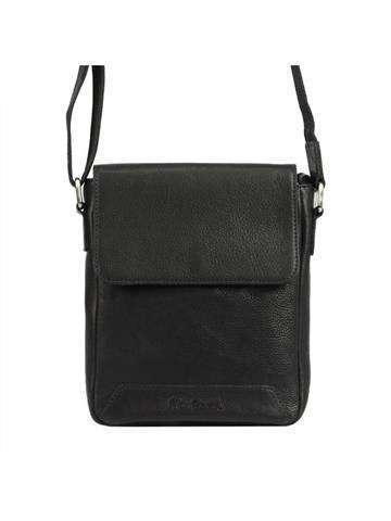 Saszetka Męska Pierre Cardin YS12 40120 Skórzana Czarna Crossbody z Regulowanym Paskiem