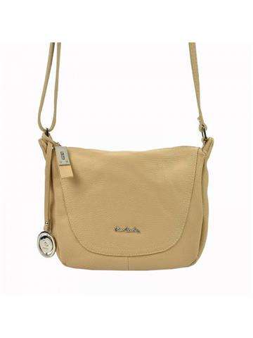 Torebka Damska Pierre Cardin FRZ 1721 DOLLARO Skóra Naturalna Piaskowa Listonoszka Crossbody