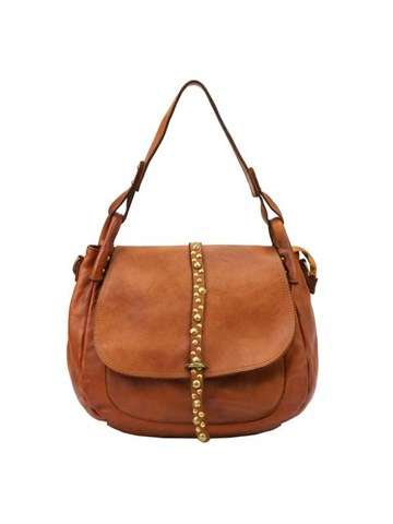 Torebka Damska Skórzana VS 006 Brązowa Listonoszka Crossbody ze Skóry Naturalnej