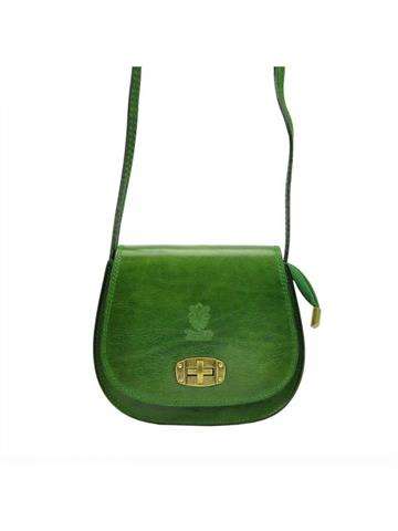 Torebka Skórzana Gregorio 117 Zielona Listonoszka Naturalna Crossbody