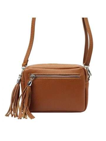 Torebka Skórzana Luka 20-030 DOLLARO Listonoszka Ciemny Camel Naturalna Skóra Crossbody