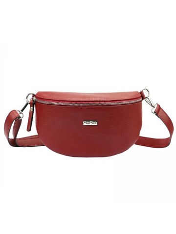 Torebka Skórzana MiaMore 01-029 D DOLLARO Ciemnoczerwona Crossbody Ze Skóry Naturalnej