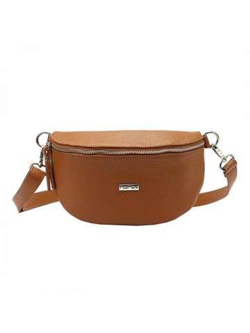 Torebka Skórzana MiaMore 01-029 D DOLLARO Ciemny Camel Crossbody Ze Skóry Naturalnej